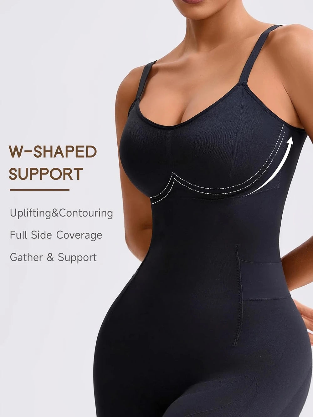 Bathroom Friendly Seamless Shapewear Bodysuit