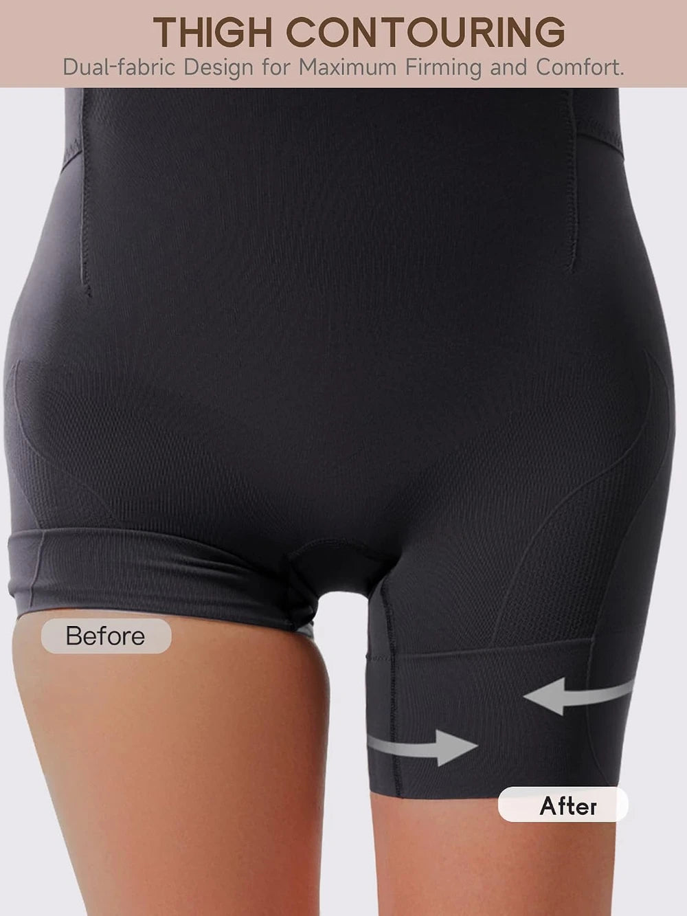 Bathroom Friendly Seamless Shapewear Bodysuit